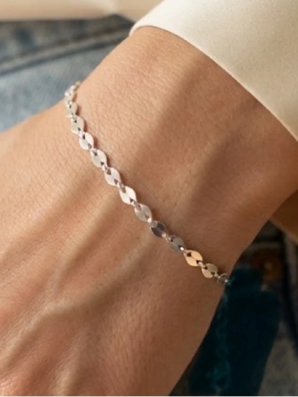 Delicate Silver Disc Chain Bracelet - Women's Jewelry silver 925